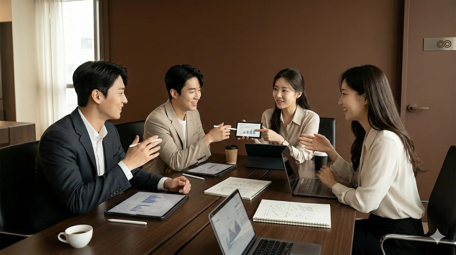 광고 기획 회의 현장