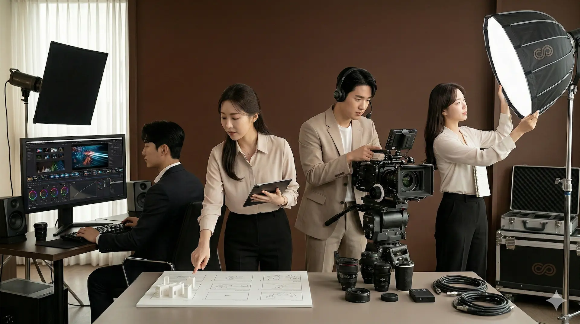 스튜디오 촬영 현장